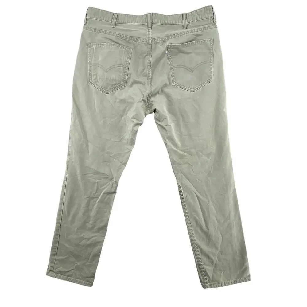 Levi’s Men’s Sage Green Chino Pants Straight Leg Casual Cotton 38x32